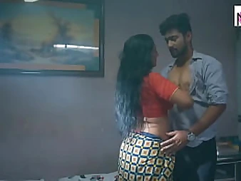 Stepbrother entices Indian sizzling stunner and fucks her cock-squeezing butt from behind in scorching homemade Hindi movie