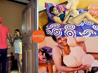 Watch Desi Tamil Divorce Cougar get a surprise from a Tantaly Bang-out Chick