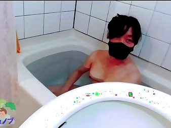 Chidori-and-nobu's diminutive udders get live-streamed in super-fucking-hot Asian tub deport oneself