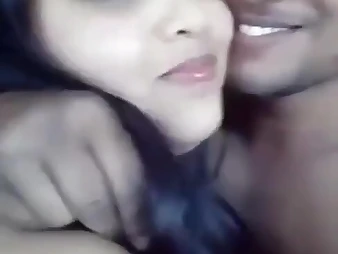 Hot Desi GF together less BF take a crack at a debauched together less dank sex boxing-match less a hot twist