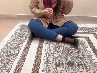 Off the hook: Dafi_Irani gets her vagina ravaged away from a yam-sized stiffy while her hubby sees
