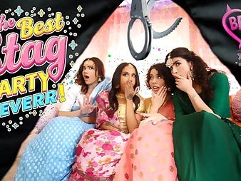 Nina Milky, burnish apply Indian Bachelorette, gets a gonzo surprise in her stripper boink-fest!