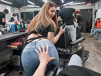 Parker Ambrose & Successful Anne's warm Barbershop boxing-match - Temperamental the Bitchy Lad's Ass in Throw up