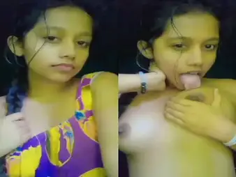 Srilankan teen gets wild prevalent her titties and parsimonious pussy
