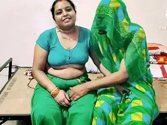 Sexynebbw & her Indian Bhabhi get raunchy in the air enormous meatpipes and wet confab