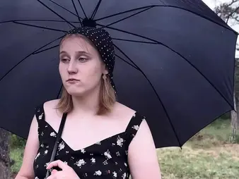 Blonde nympho from village gets say no to first assfucking and deepthroating in POV