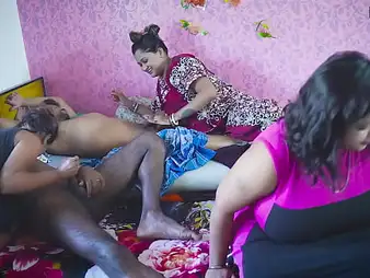 Hot Indian curvy babes obtain down and dirty in a sinful wedding sex federate