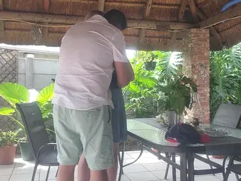 Hot blonde Honey takes a creampie newcomer disabuse of her neighbour's spliced in a real homemade video