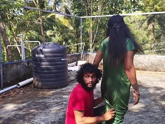 Mallu lovers Vaishnavy added to Sharun Raj obtain dropped in hot alfresco doggy-style action with regard to hot added to clamminess nipple action