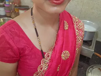 Your Indian Bhabhi's hot desi doggystyle just about a difficulty kitchen with a hot cumshot