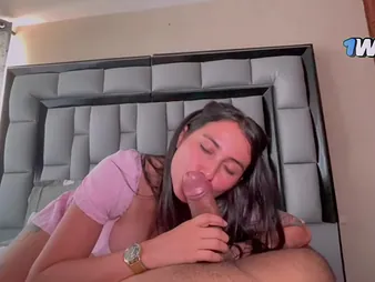 Latina MILF Jenifer Skit helps her university fellow-worker with a hardcore porn homework - creampie and orgasm!